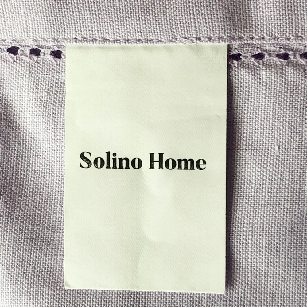 Table Runner Cotton Linen Hemstitch Lavender 14” Wide x 90” Long NEW
